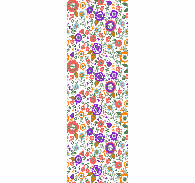 Tizenéves redőnyök színes gyönyörű virágokkal - TenStickers