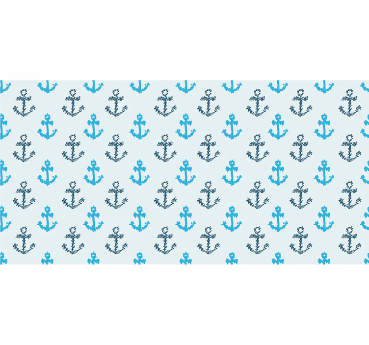 Kék horgonyos mintás redőnyök fürdőszoba - TenStickers