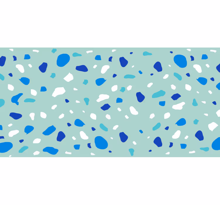 Kék árnyalatú terrazzo redőnyök fürdőszoba - TenStickers