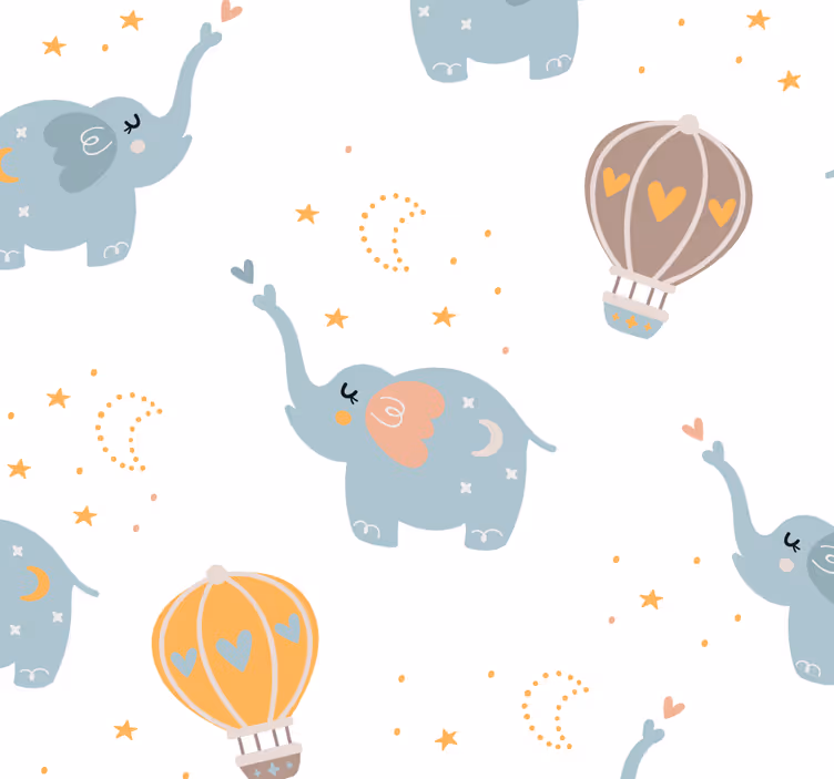 Aranyos elefántok gyerekeknek - redőnyök óvoda - TenStickers