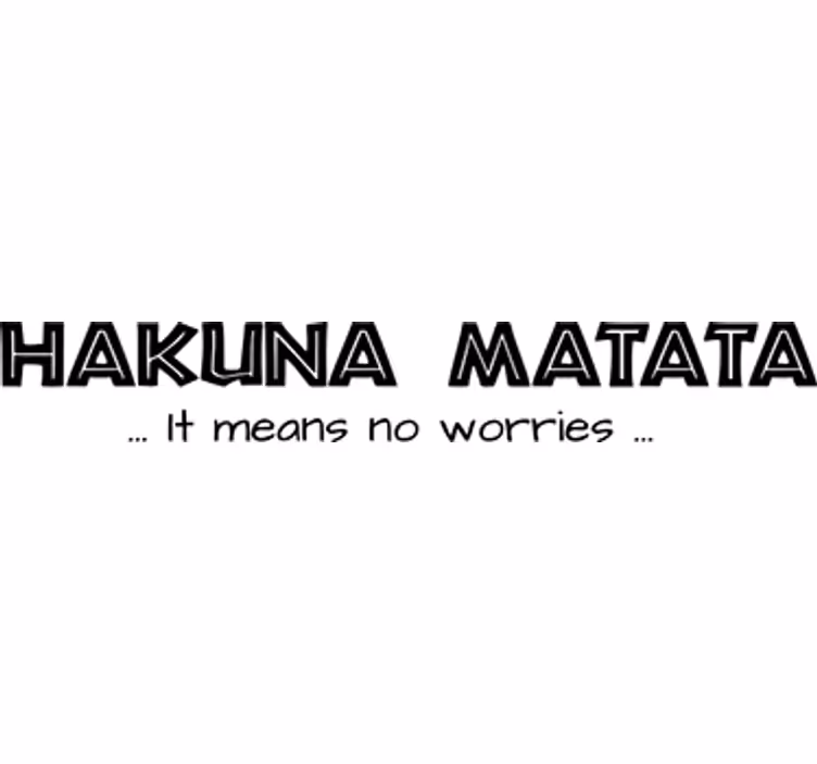 Redőnyök tv sorozat és film - hakuna matata gyerek vinil - TenStickers