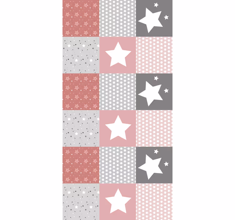Patchwork csillag minta Redőnyök óvoda - TenStickers