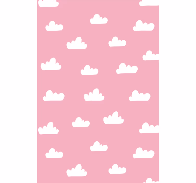Rózsaszín mintás felhő ablaktábla - TenStickers