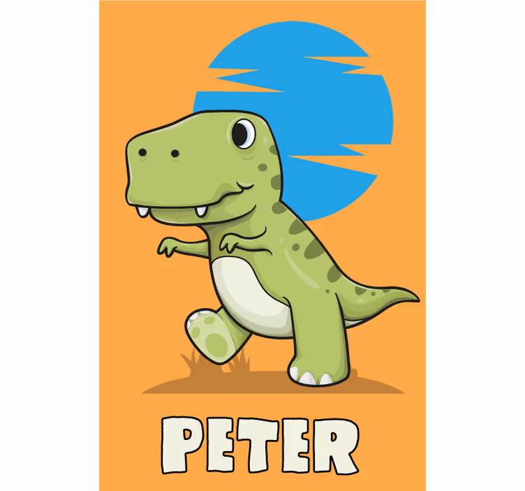 Zöld t-rex egyedi nyomtatott ablaktábla - TenStickers