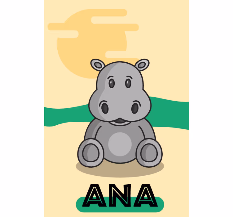 Személyre szabható víziló Redőnyök Több állat - TenStickers