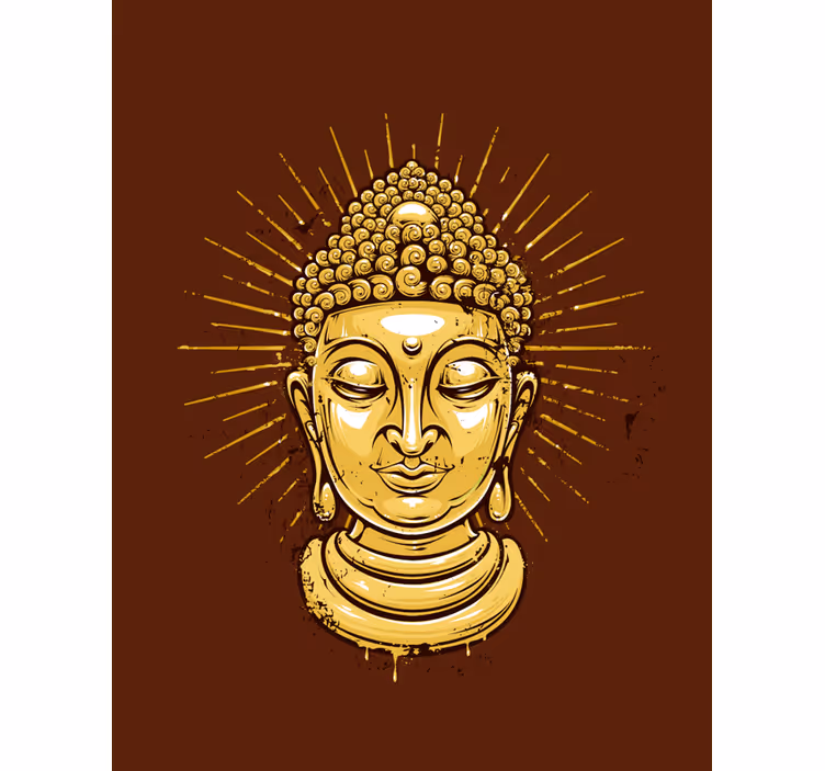 Arany buddha sillouhette zen Rolók - TenStickers