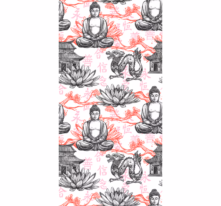 Díszítő buddha zen Rolók - TenStickers