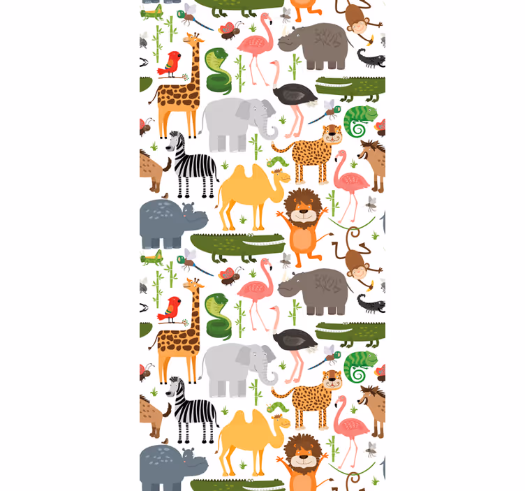 Szafari állatbarátok redőnyök állatok - TenStickers