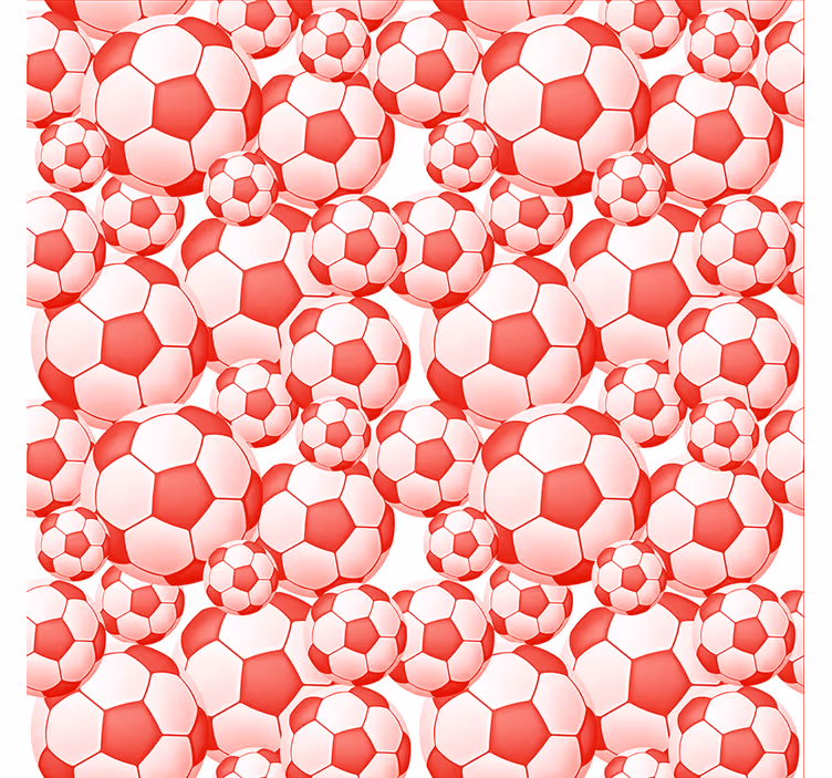 Piros labda mintás futballRolók - TenStickers