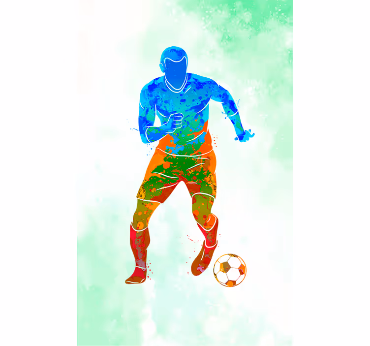 Akvarell játékos futball Sávroló - TenStickers