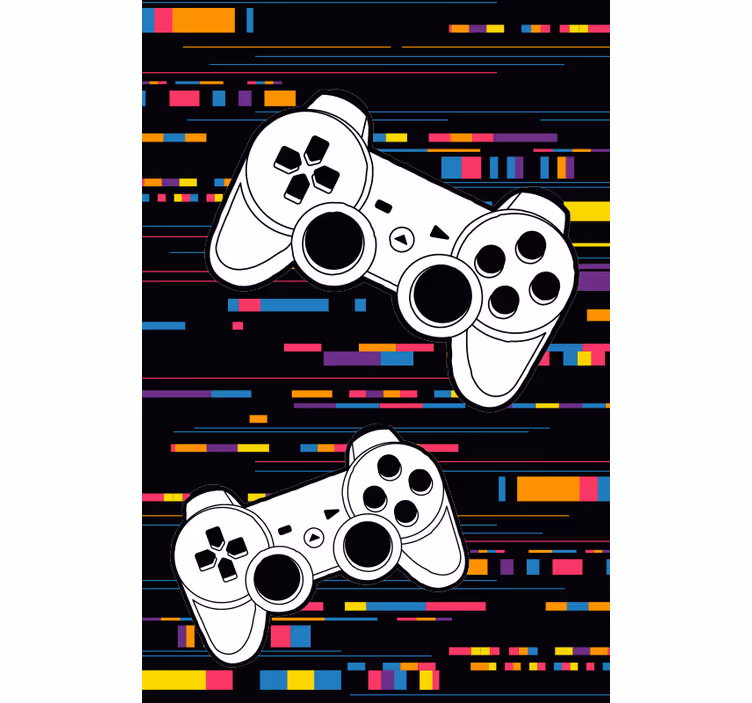 Többszínű távoli konzol geek Sávroló - TenStickers