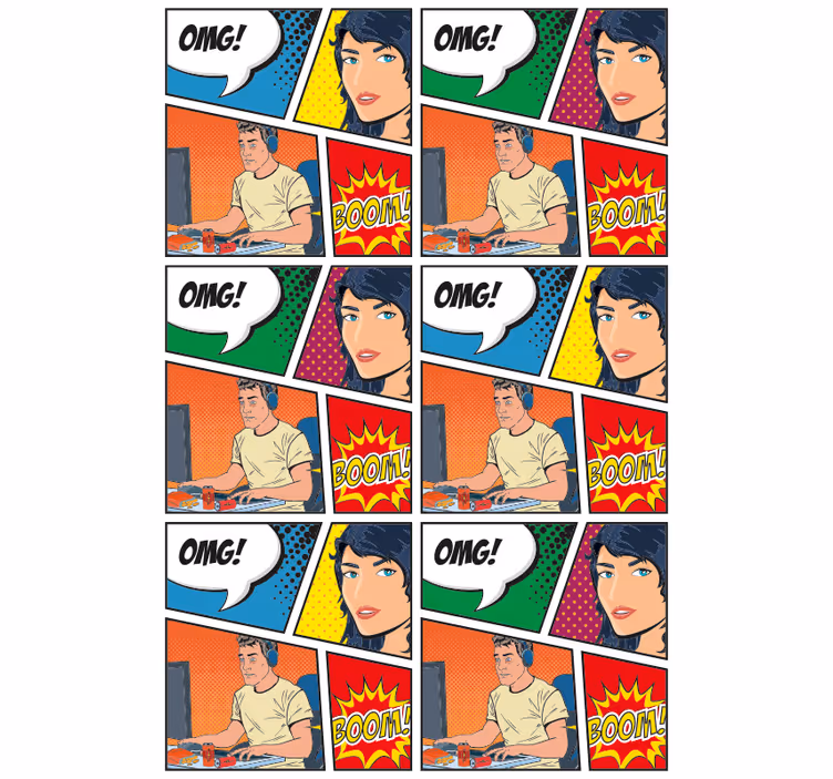 Gamer fun geek Sávroló - TenStickers