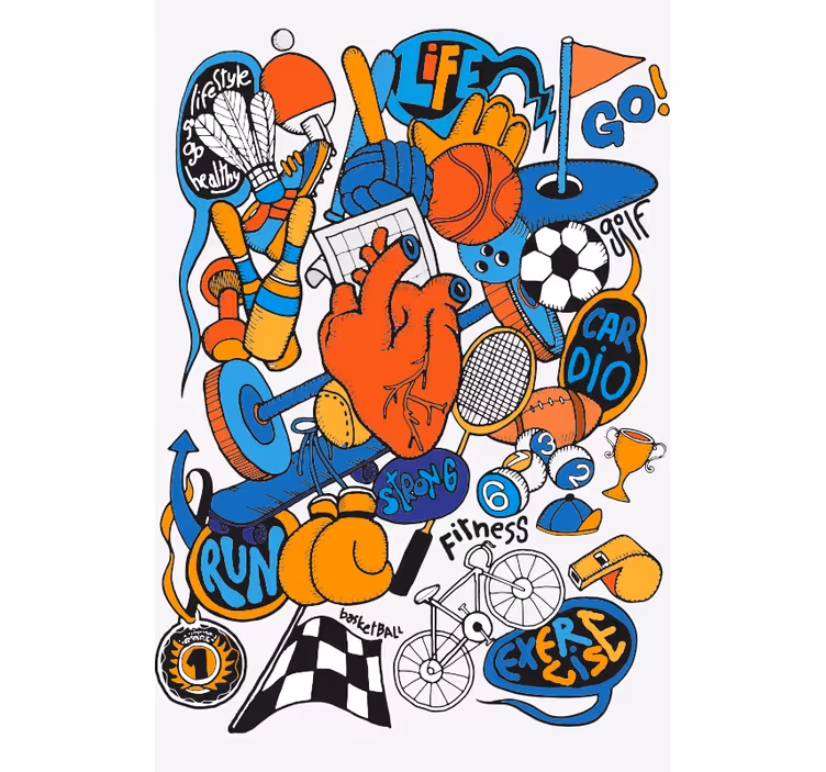 Kollázs művészi sportRolók - TenStickers