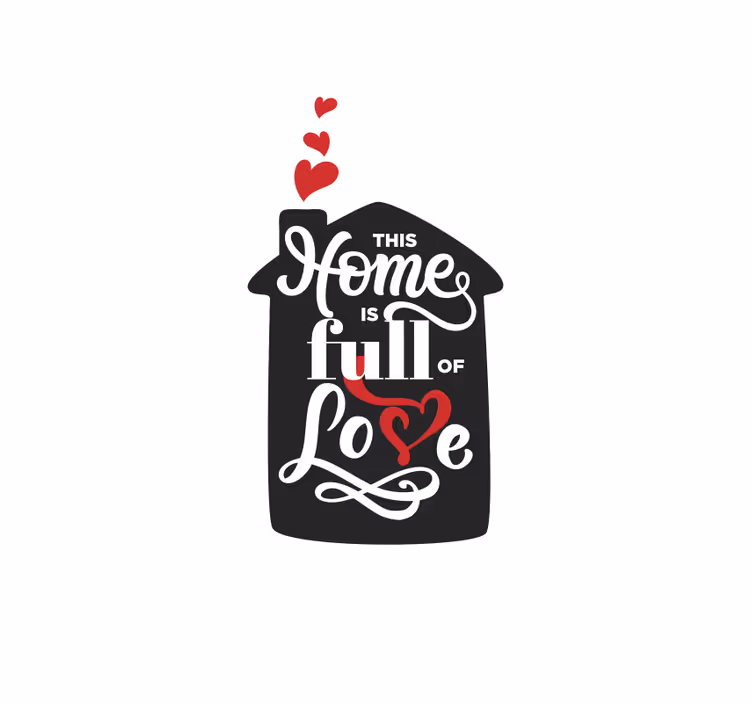Otthon tele szerelem jel Redőnyök romantikus - TenStickers
