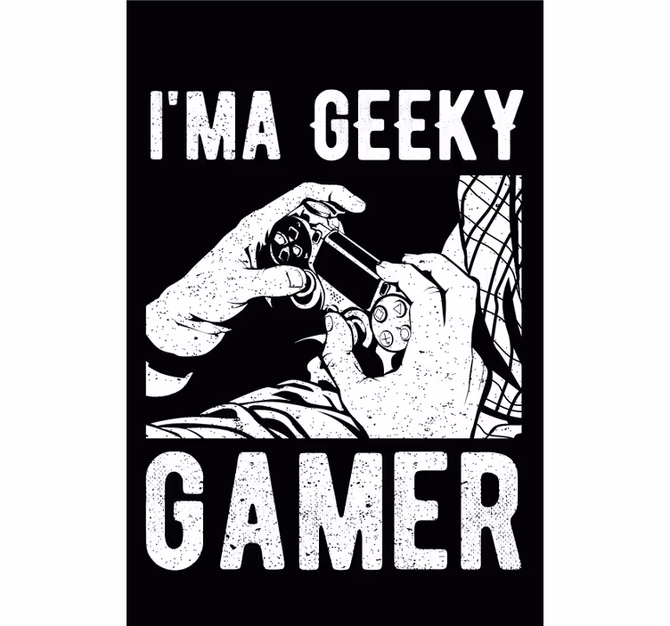Geeky gamer fekete Sávroló - TenStickers
