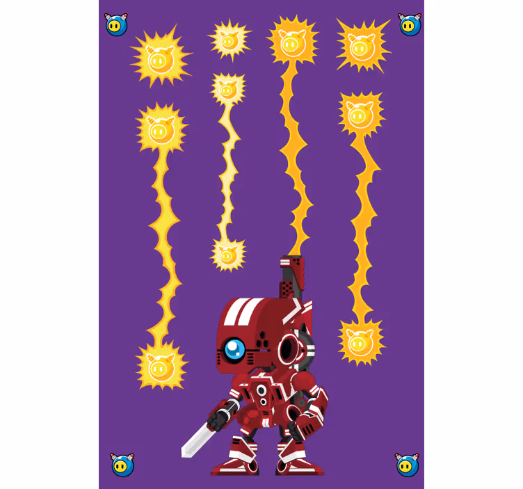 Robotenergia-harc Redőnyök kockafej - TenStickers