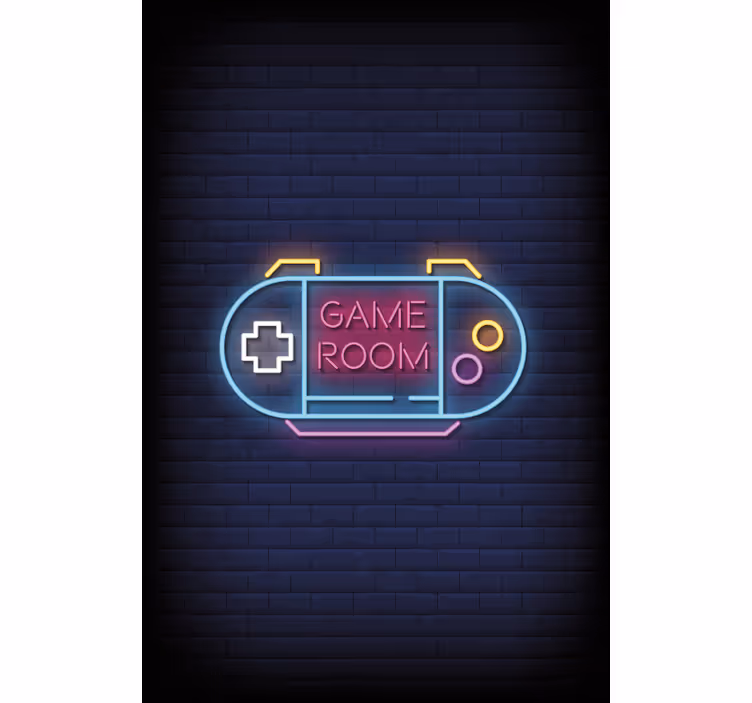 Játékterem neonfényes geek redőnnyel - TenStickers