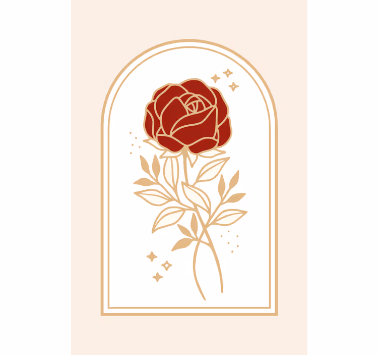 Beige íves rózsa redőnyök elegáns - TenStickers