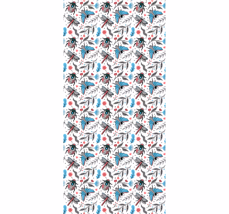 Szárnyas rovarok és növények redőnyök - TenStickers