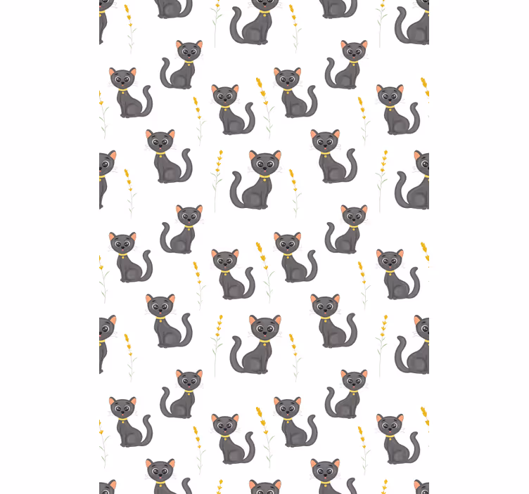 Fekete macskák minta redőnyök állatok - TenStickers