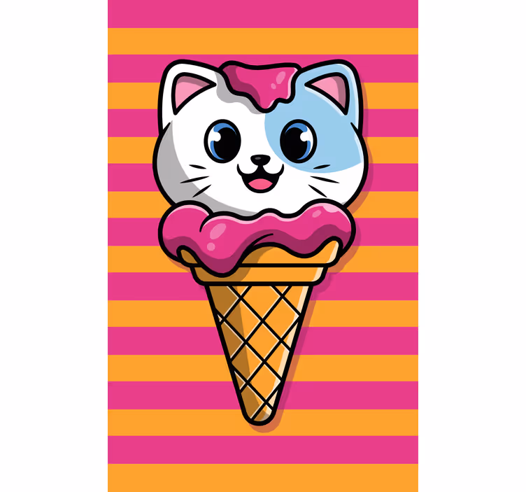 Macska fagylalt redőnyök állatok - TenStickers