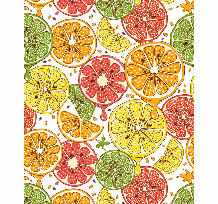 Citrus szelet minta Redőnyök konyha - TenStickers
