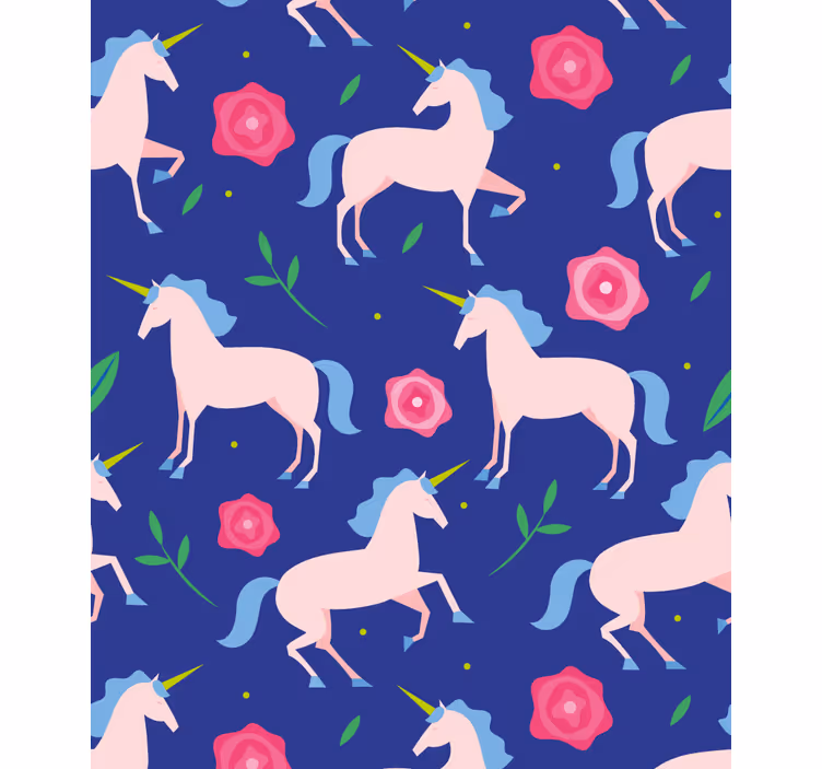 Egyszarvúak és virágok Redőnyök gyerekek - TenStickers