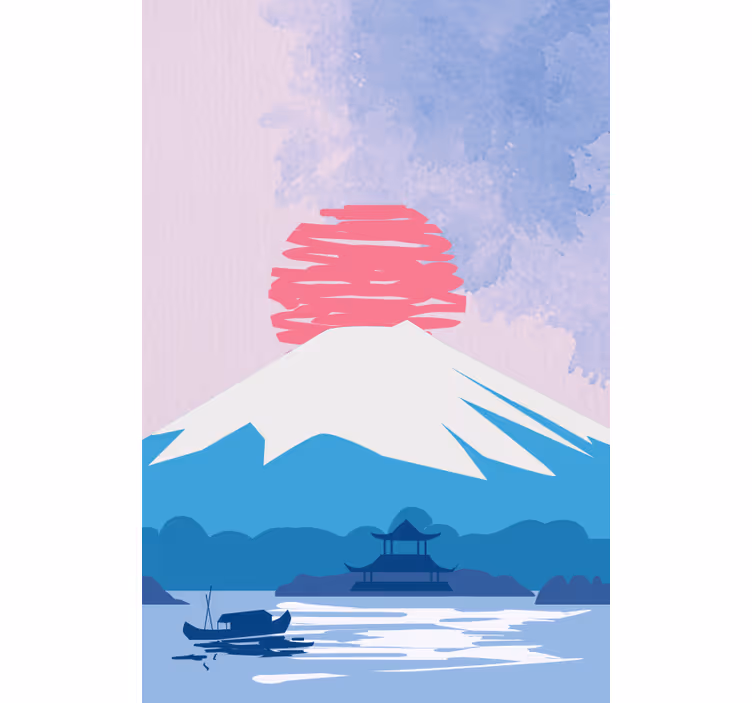 Fuji hegyi táj Redőnyök eredeti - TenStickers