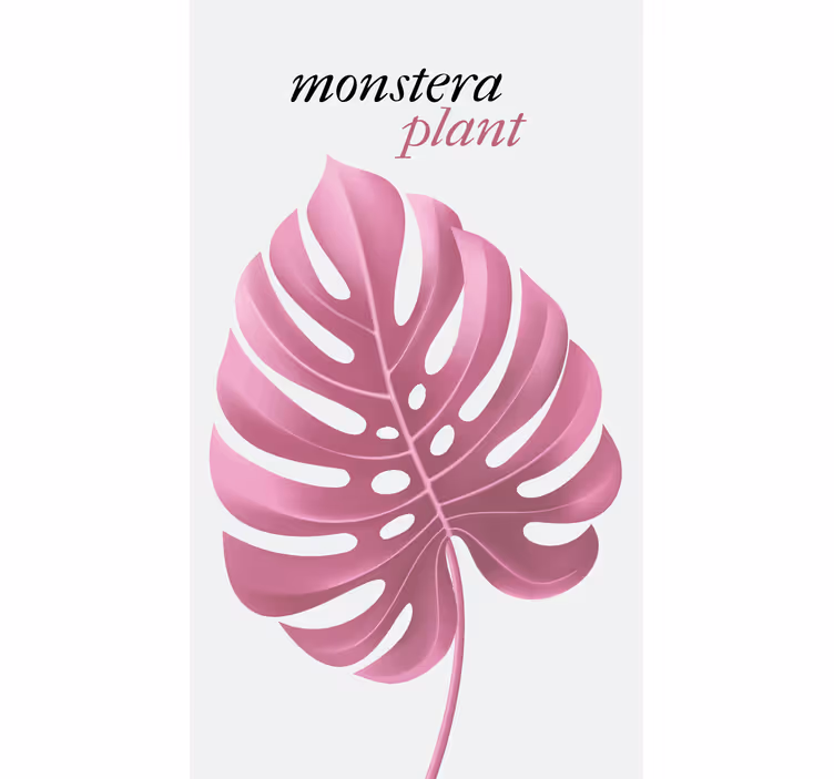 Rózsaszín monstera növény Redőnyök Virágok és növények - TenStickers