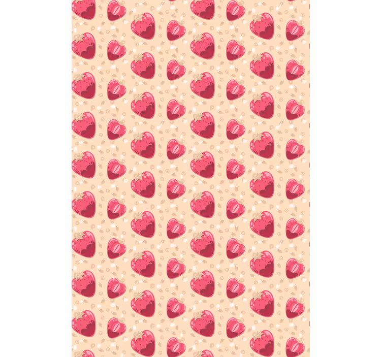 Eper szív minta Redőnyök gyümölcs és zöldség - TenStickers