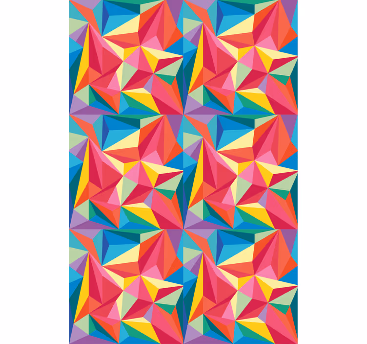 Többszínű geometriai kép Rolókfestés - TenStickers
