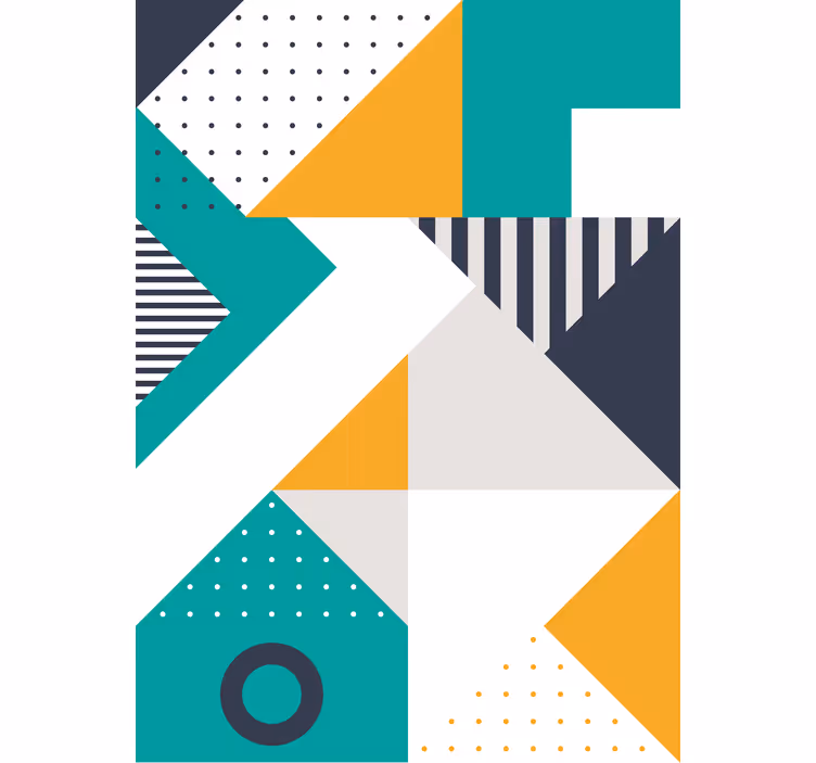 Háromszögek geometriai művészet Rolókfestmény - TenStickers