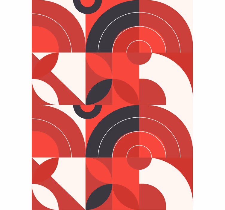 Geometrikus piros körök Redőnyök modern - TenStickers