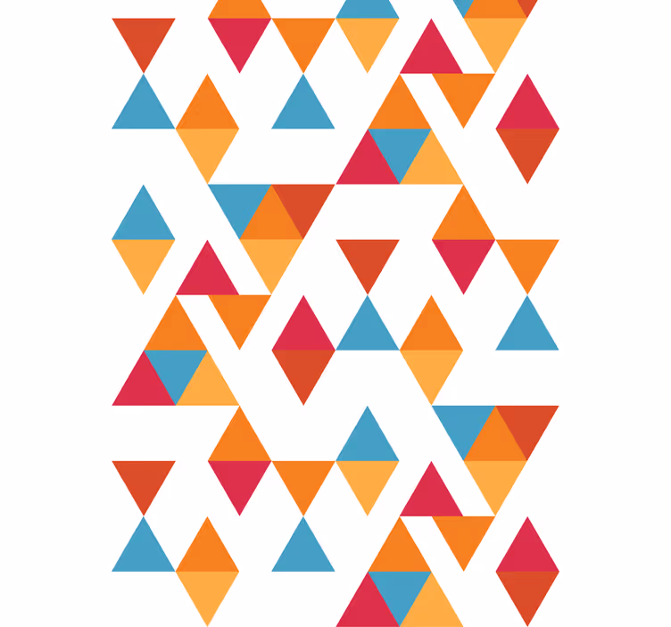 Színes geometriai háromszög Redőnyök modern - TenStickers
