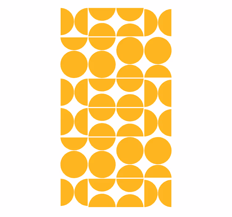átfedő sárga cercles Redőnyök modern - TenStickers