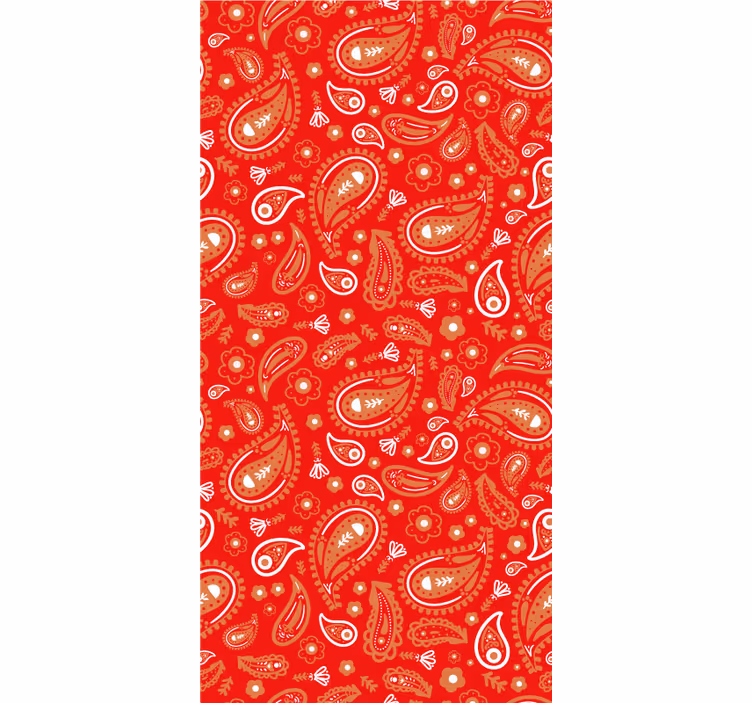 Piros paisley minta Redőnyök Virágos - TenStickers