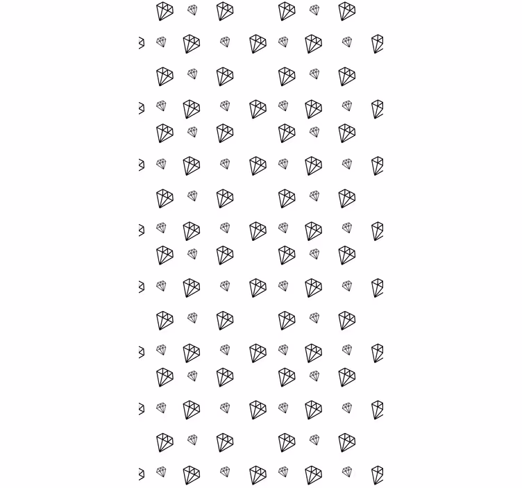 Fekete-fehér gyémántok Redőnyök eredeti - TenStickers