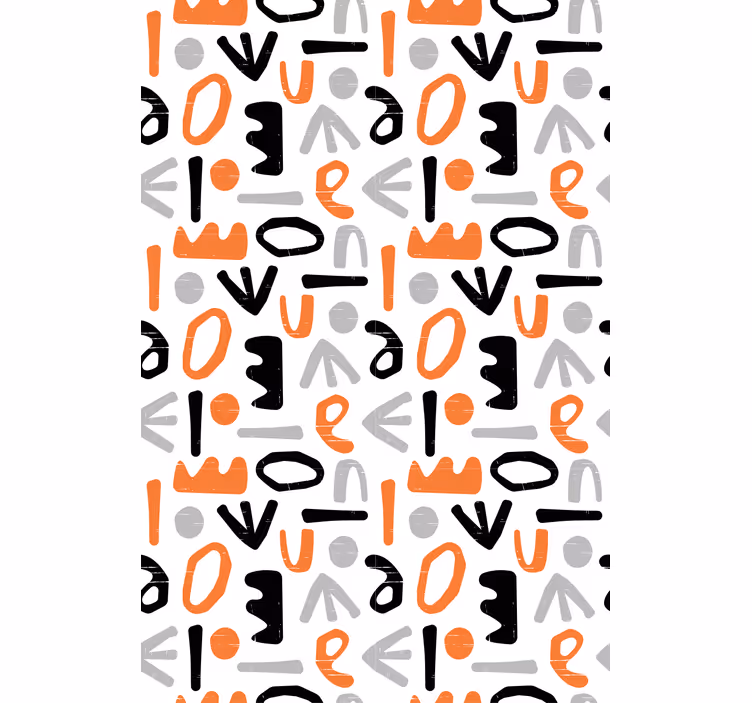 Geometriai betűk Redőnyök szöveggel - TenStickers