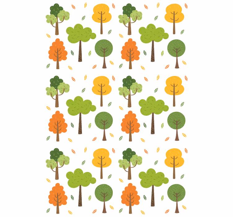 Színes minta redőnyök fák - TenStickers