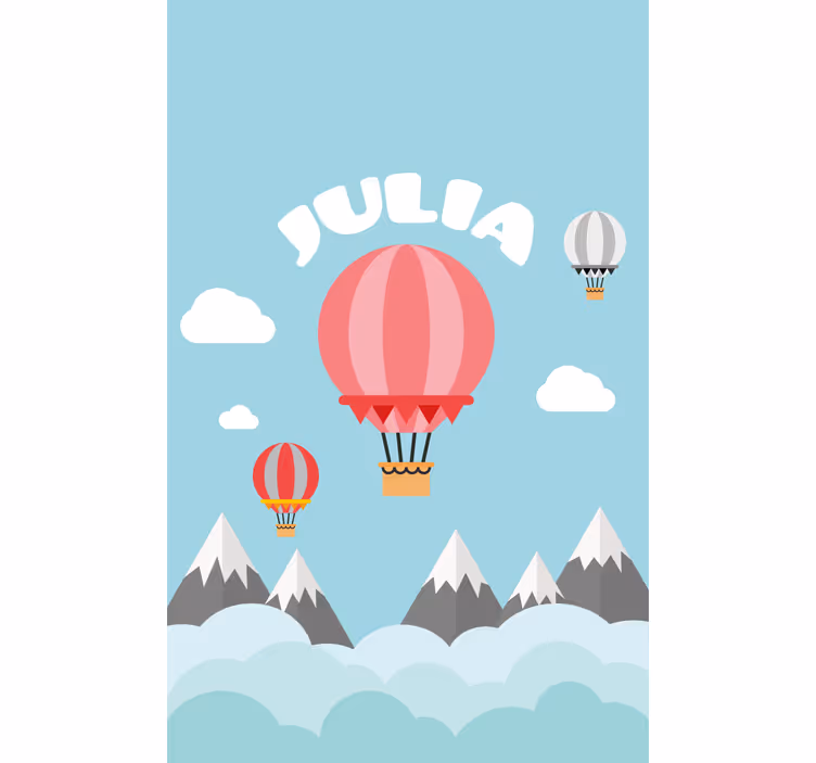 Névvel ellátott hőlégballonok Redőnyök gyerekek - TenStickers