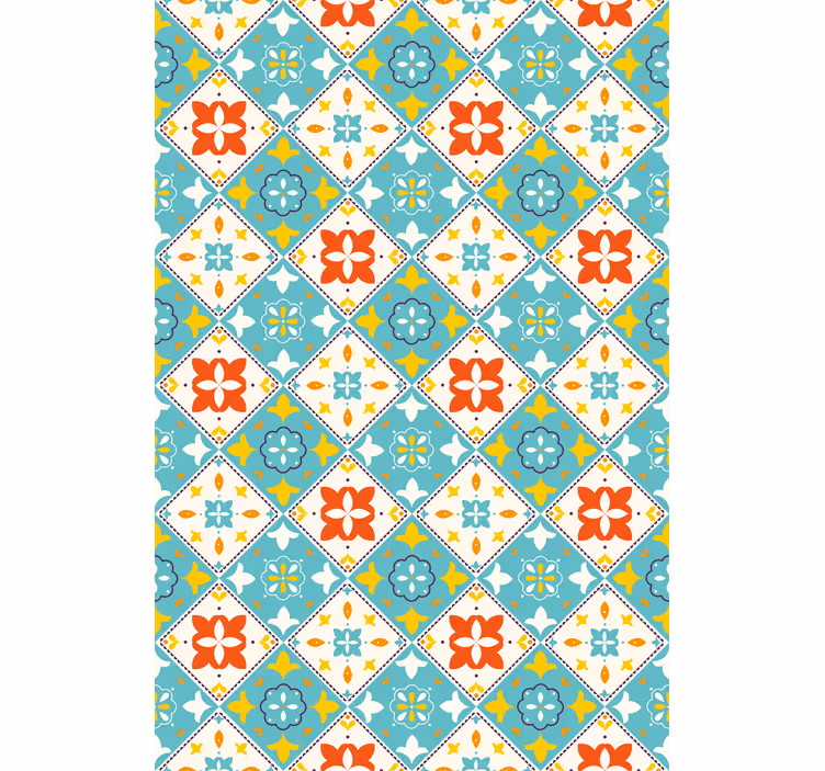 Színes vintage stílusú csempe fürdőszoba Sávroló - TenStickers