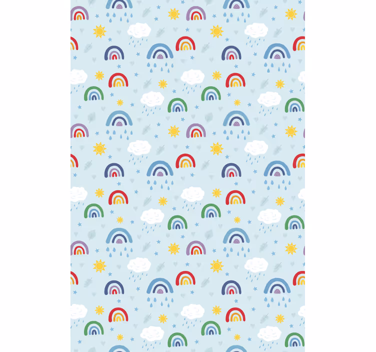Kék szivárvány és felhők Redőnyök gyerekek - TenStickers