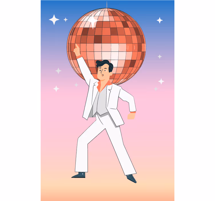 Redőnyök eredeti - disco táncos póz - TenStickers