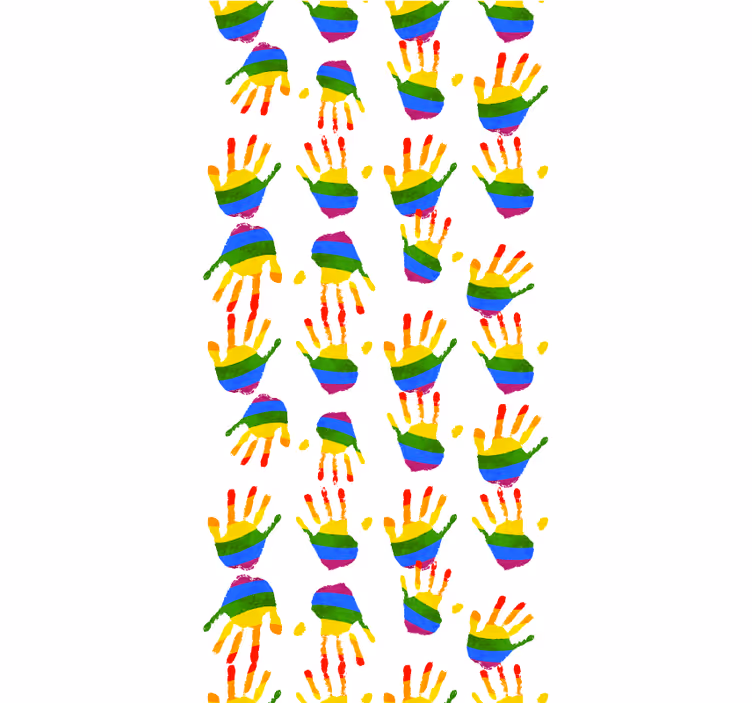 Színes handprints minta Redőnyök eredeti - TenStickers