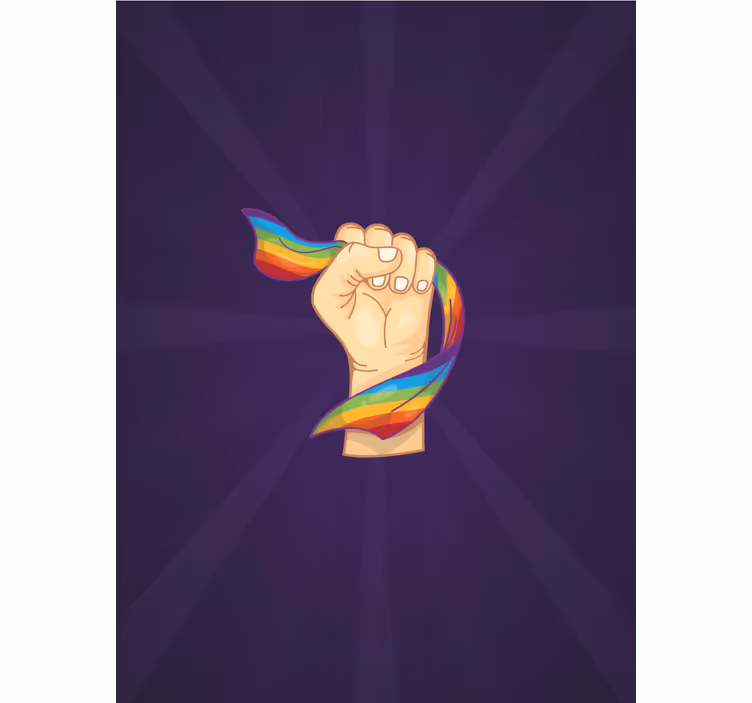 Szivárványt tartó ököl Redőnyök eredeti - TenStickers
