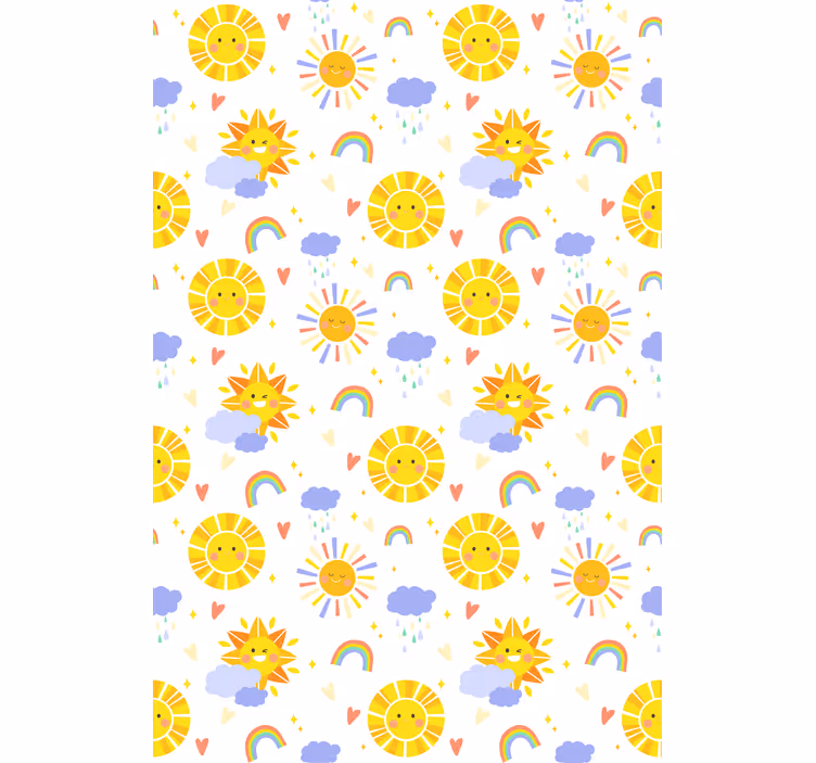 Napos felhők és szivárvány Redőnyök gyerekek - TenStickers