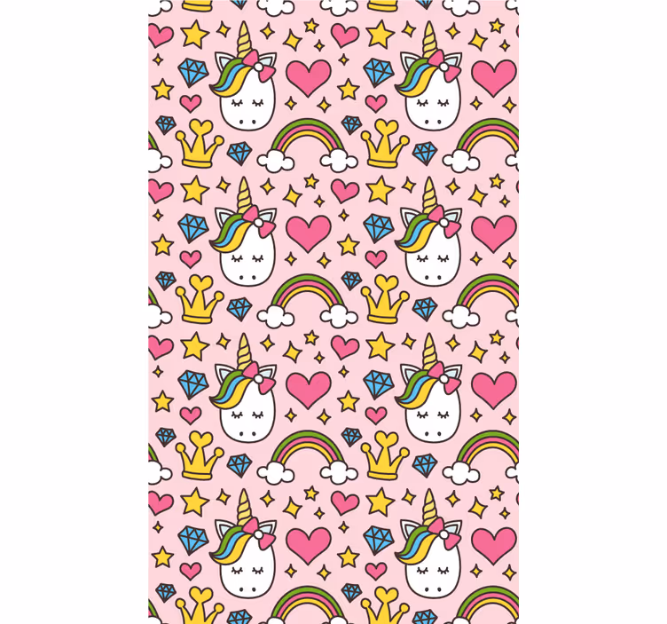 Egyszarvú szivárvány minta Redőnyök Szórakozás - TenStickers