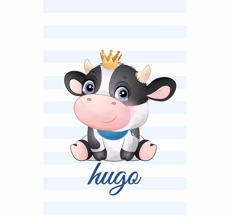 Névvel koronás tehén Redőnyök gyerekek - TenStickers