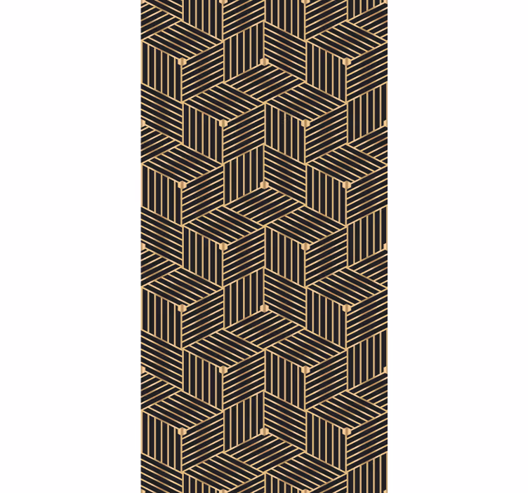 Arany geometriai deko minta elegáns Sávroló - TenStickers