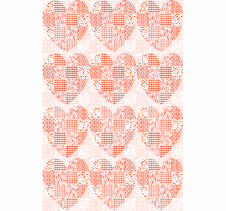 Patchwork szív minta Redőnyök romantikus - TenStickers